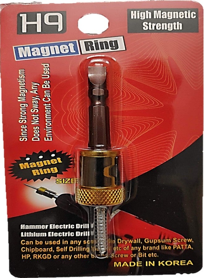 H9 Disco Magnetic Screwdriver Bit Ring | Strong Magnetizer Sleeve for 1/4" Hex Drill & Screwdriver Bits | Durable Alloy Steel Screw Catcher for DIY and Professional Use - Image 1